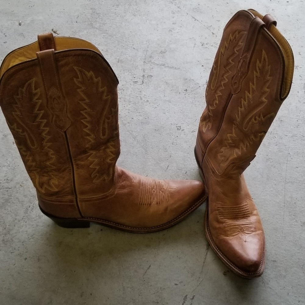 Brown Leather Cowboy Boots